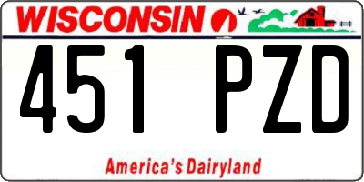 WI license plate 451PZD