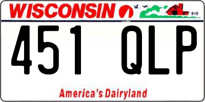 WI license plate 451QLP