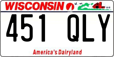 WI license plate 451QLY