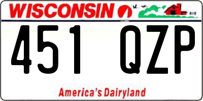 WI license plate 451QZP