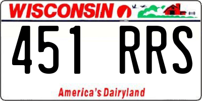 WI license plate 451RRS
