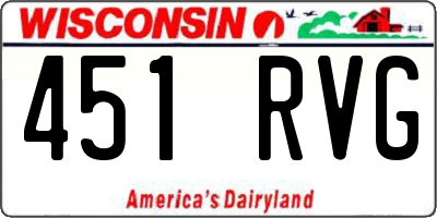 WI license plate 451RVG