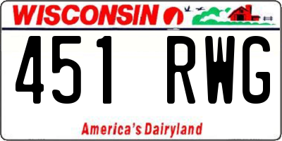WI license plate 451RWG