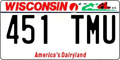 WI license plate 451TMU