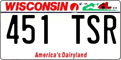 WI license plate 451TSR