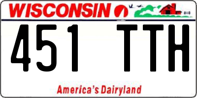 WI license plate 451TTH