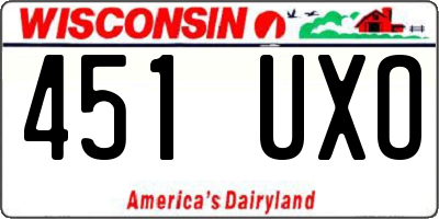 WI license plate 451UXO