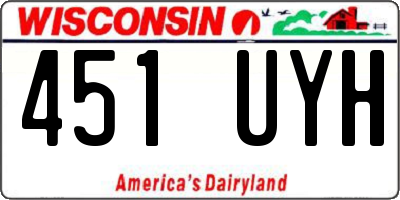 WI license plate 451UYH
