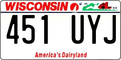 WI license plate 451UYJ