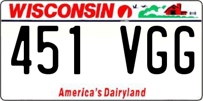WI license plate 451VGG