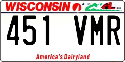 WI license plate 451VMR