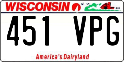 WI license plate 451VPG