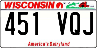WI license plate 451VQJ