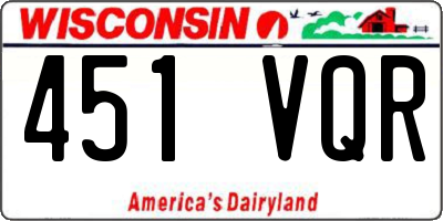 WI license plate 451VQR