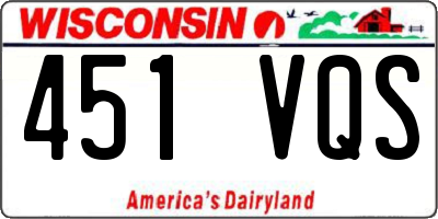 WI license plate 451VQS