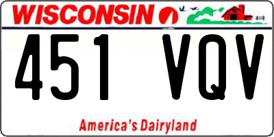 WI license plate 451VQV