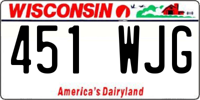 WI license plate 451WJG