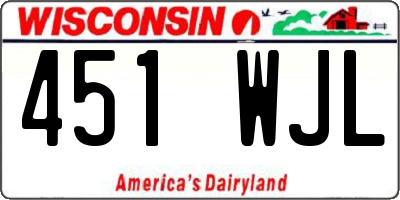 WI license plate 451WJL