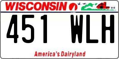 WI license plate 451WLH