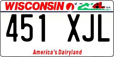 WI license plate 451XJL
