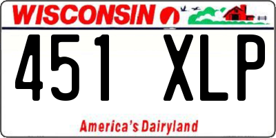 WI license plate 451XLP