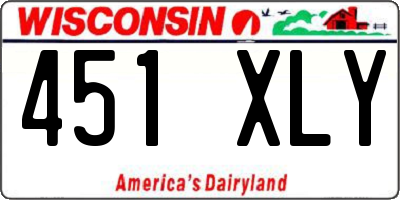WI license plate 451XLY