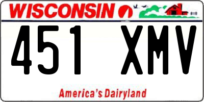 WI license plate 451XMV
