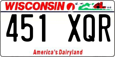 WI license plate 451XQR