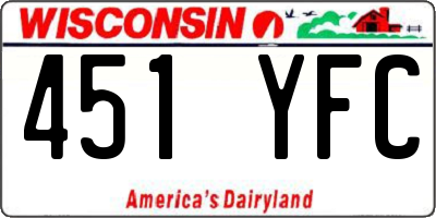 WI license plate 451YFC
