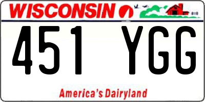 WI license plate 451YGG