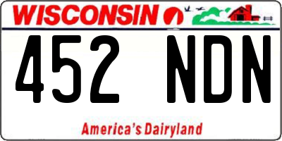 WI license plate 452NDN