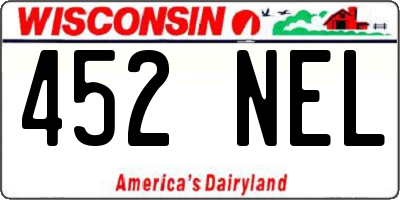WI license plate 452NEL