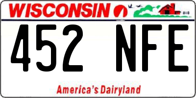 WI license plate 452NFE