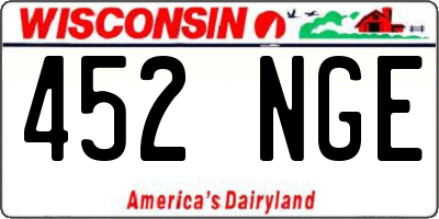 WI license plate 452NGE