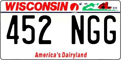 WI license plate 452NGG