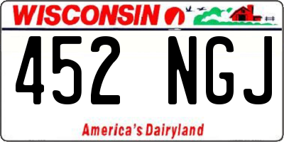 WI license plate 452NGJ