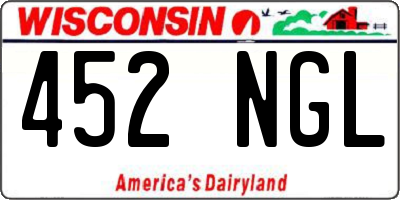 WI license plate 452NGL