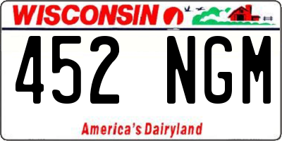 WI license plate 452NGM