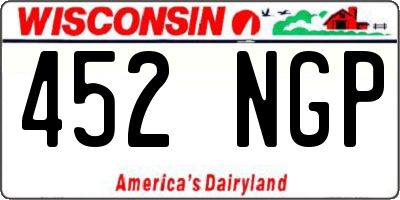 WI license plate 452NGP