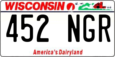 WI license plate 452NGR