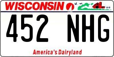 WI license plate 452NHG