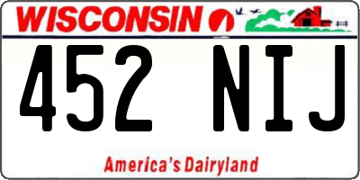 WI license plate 452NIJ