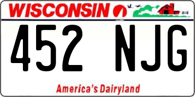 WI license plate 452NJG