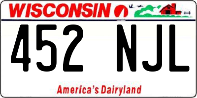 WI license plate 452NJL
