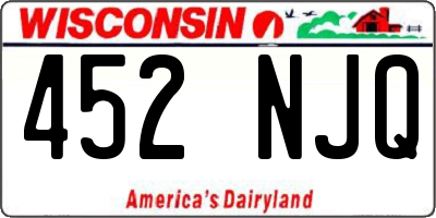 WI license plate 452NJQ