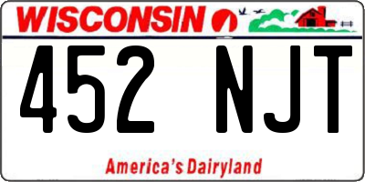 WI license plate 452NJT
