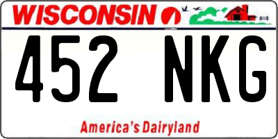 WI license plate 452NKG