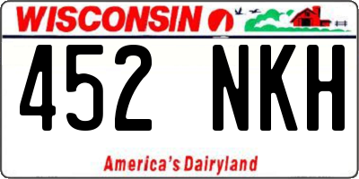 WI license plate 452NKH
