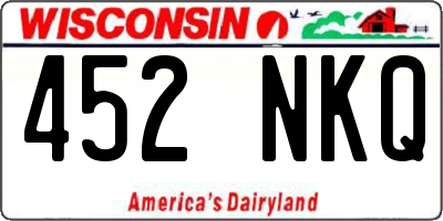 WI license plate 452NKQ