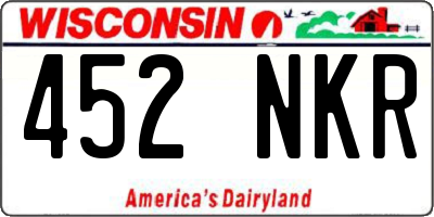 WI license plate 452NKR